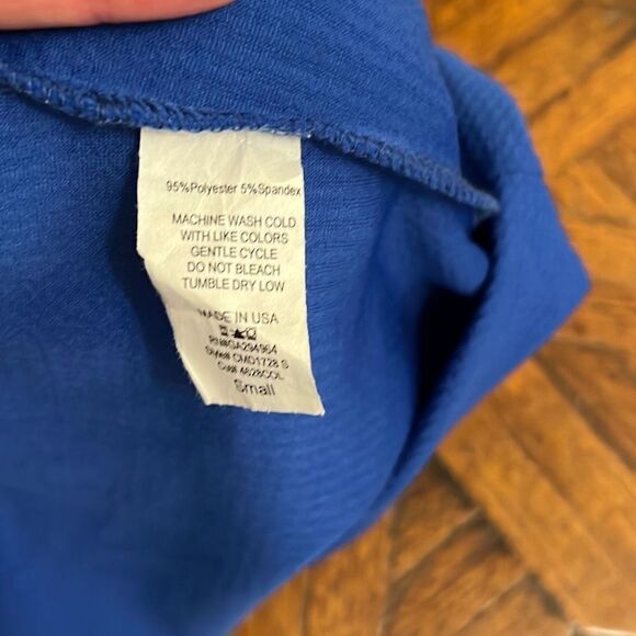 Hello MIZ Blue Double Layer Ruffle Off Shoulder Maternity Dress Size Small NWT - Picture 7 of 10